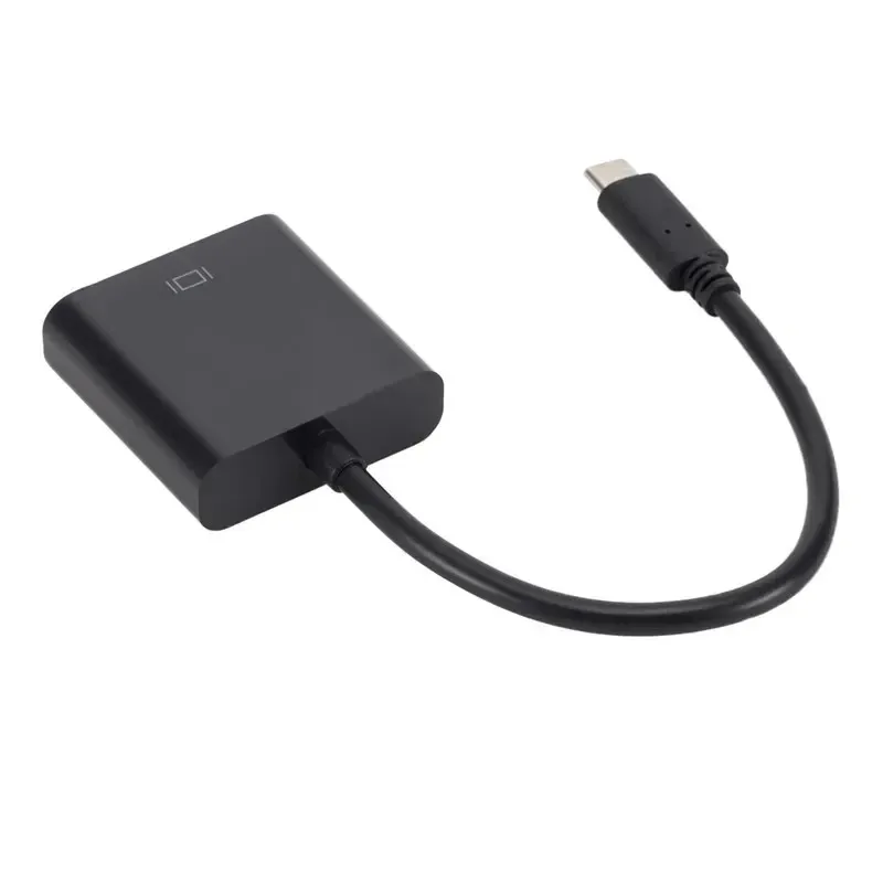 ANPWOO USB3.1Type-C till VGA-omvandlare USB upp till 1080p Full HD-visuella effekter, mer energibesparande adapterkabel