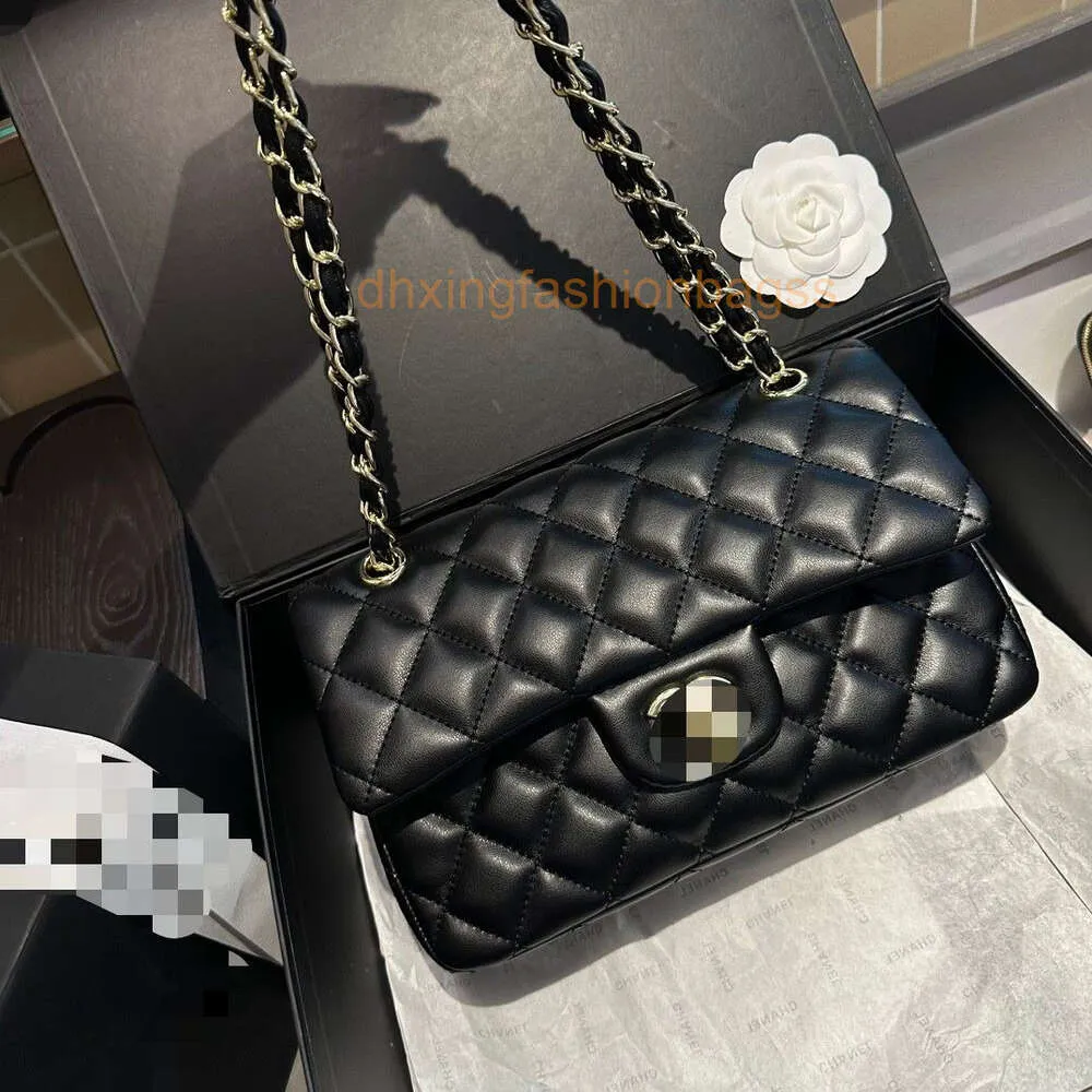 designer channelies tote bags Leather Versatile CF Caviar Sheep Light Luxury Leather Wind Lingge Crossbody Bag Single Shoulder Chain Bag