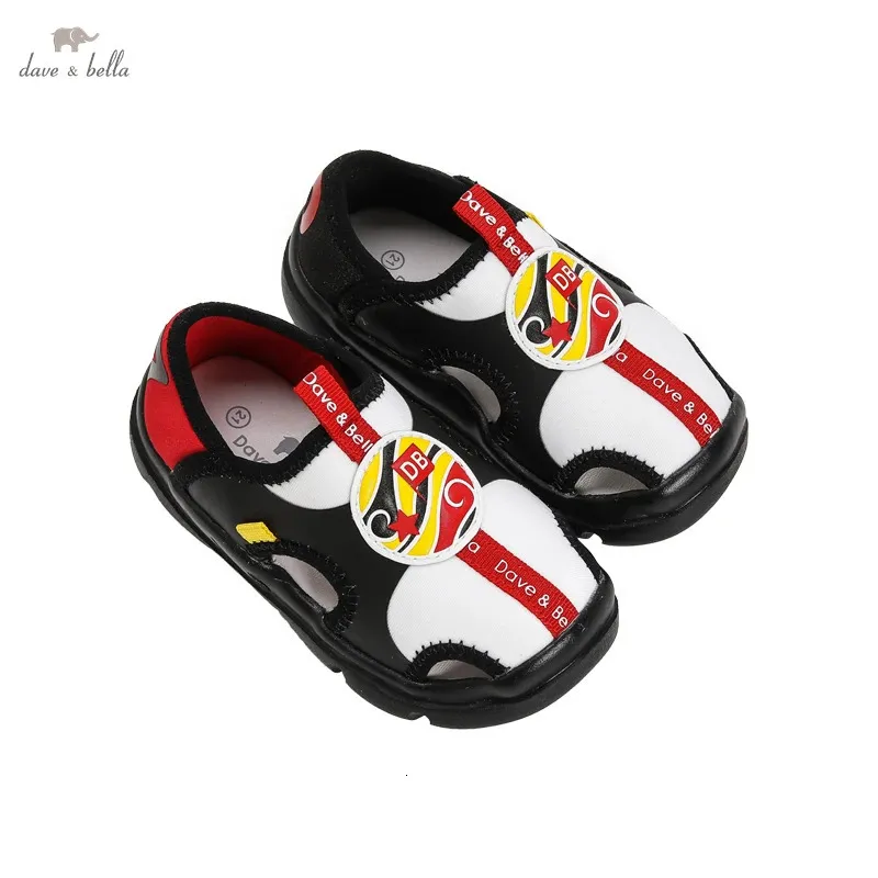 DBY18121 Dave Bella summer fashion baby boys patchwork letter sandals born infant shoes boy casual 240313