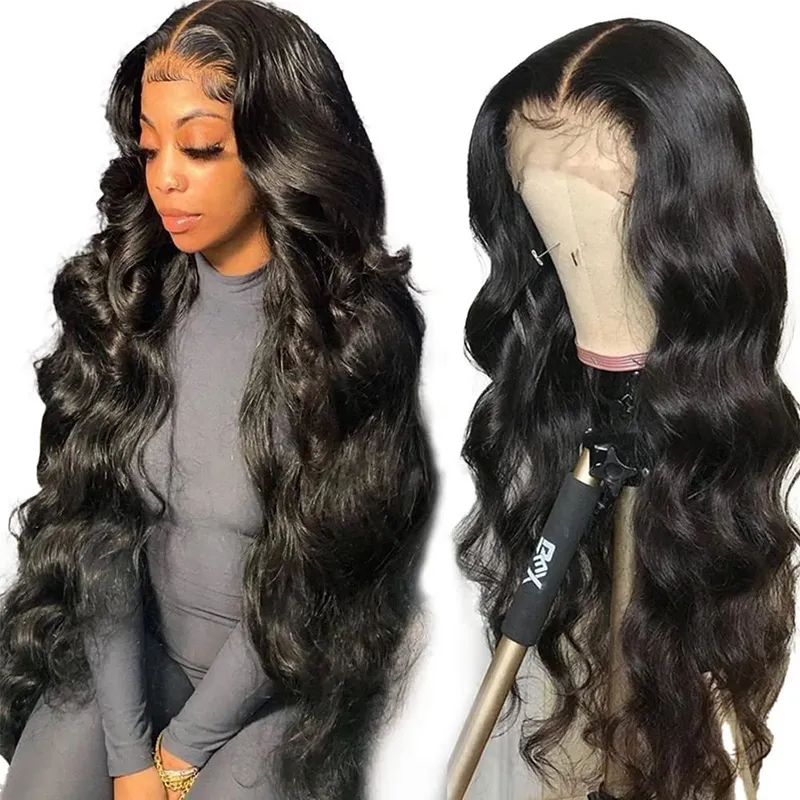 Fashion product beach waves hair full head long hair lace wigs human hair 20/34inch body wave wig for women wigs