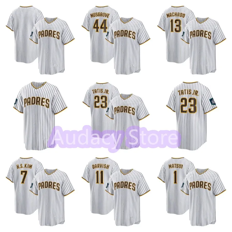 23 Fernando Tatis Jr. 22 Juan Soto Manny Machado honkbalshirts San Diego Xander World Tour Seoul Series 2024 Padres Robert Suarez Yu Darvish Josh Hader Jose Azocar