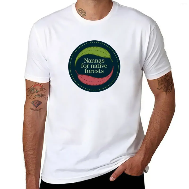 Regatas masculinas Nannas para florestas nativas camiseta curta roupas estéticas camisetas masculinas pacote