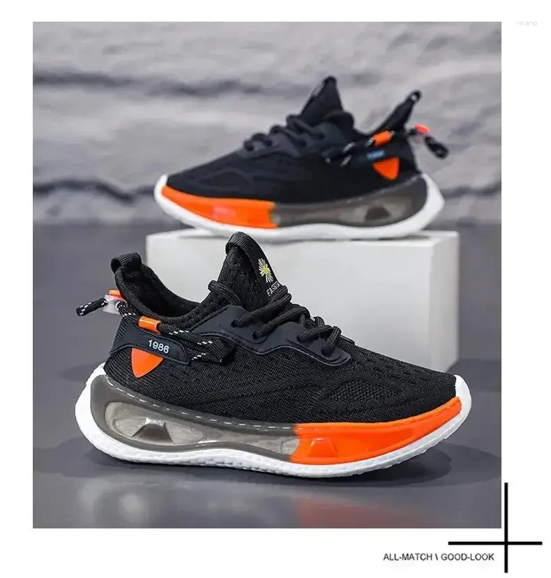 1 Pair Kids Boys' Sport Casual Shoes, Mesh Upper Breathable Soft Bottom Anti-Slip Running Sneakers main image 0
