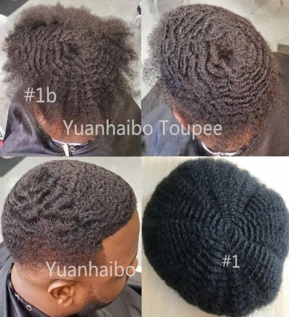 6mm Afro Hair Full Lace Toupee för basketfläktar Brasilianska jungfruliga Human Hair Afro Kinky Curl Men Wig Fast Express Delivery9558517