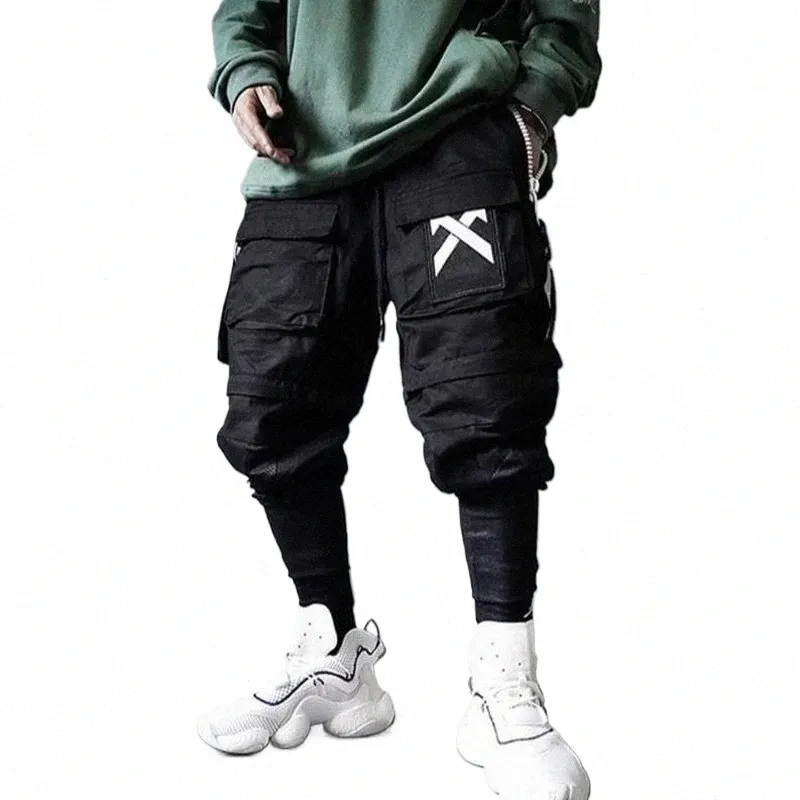 11 BYBB'S DARK Pantalon cargo fonctionnel tactique pour hommes Pantalon de jogging multi-poches 2023 Pantalon streetwear hip hop détachable noir 45AD #