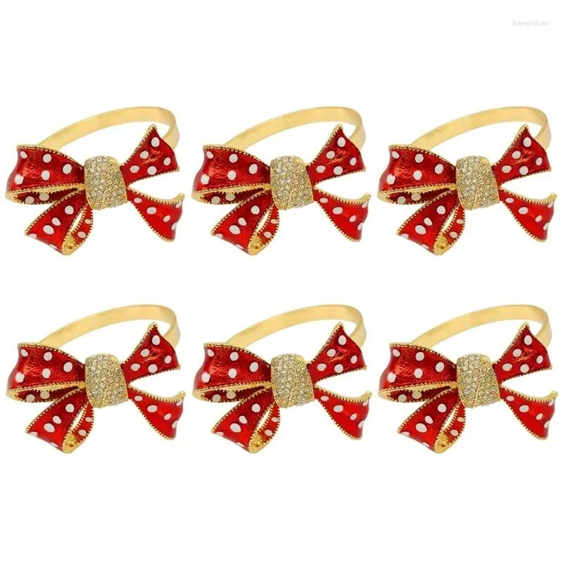 Conjunto de anéis de guardanapo de moldes de cozimento de 6 anéis de nó de borboleta para festa de jantar de casamento guardanapo de natal aniversário