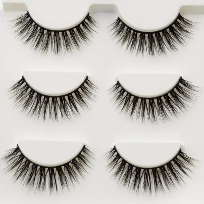 False Eyelashes 3/5 Pairs Hand Made Faux Mink Lashes Winged 3D Eyelash Extensions Natural Long Makeup Cils