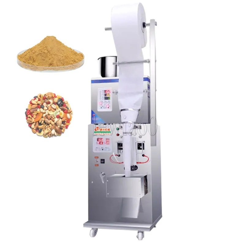 Machine de remplissage de pesage automatique de grains scellés à trois côtés, machine de conditionnement de poudre de particules