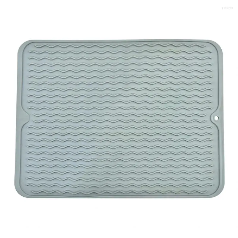 Table Mats Multi Functional Kitchen Essential Silicone Dish Drying Mat 40 X 30 Cm Use It As A Trivet Or Countertop Protector
