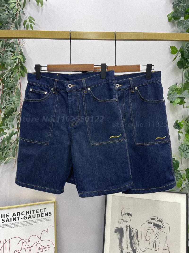 Pantaloncini di jeans ricamati estivi dei jeans da uomo Top comfort di tendenza del ricamo completo per uomini e donne possono essere di alta qualità 2024