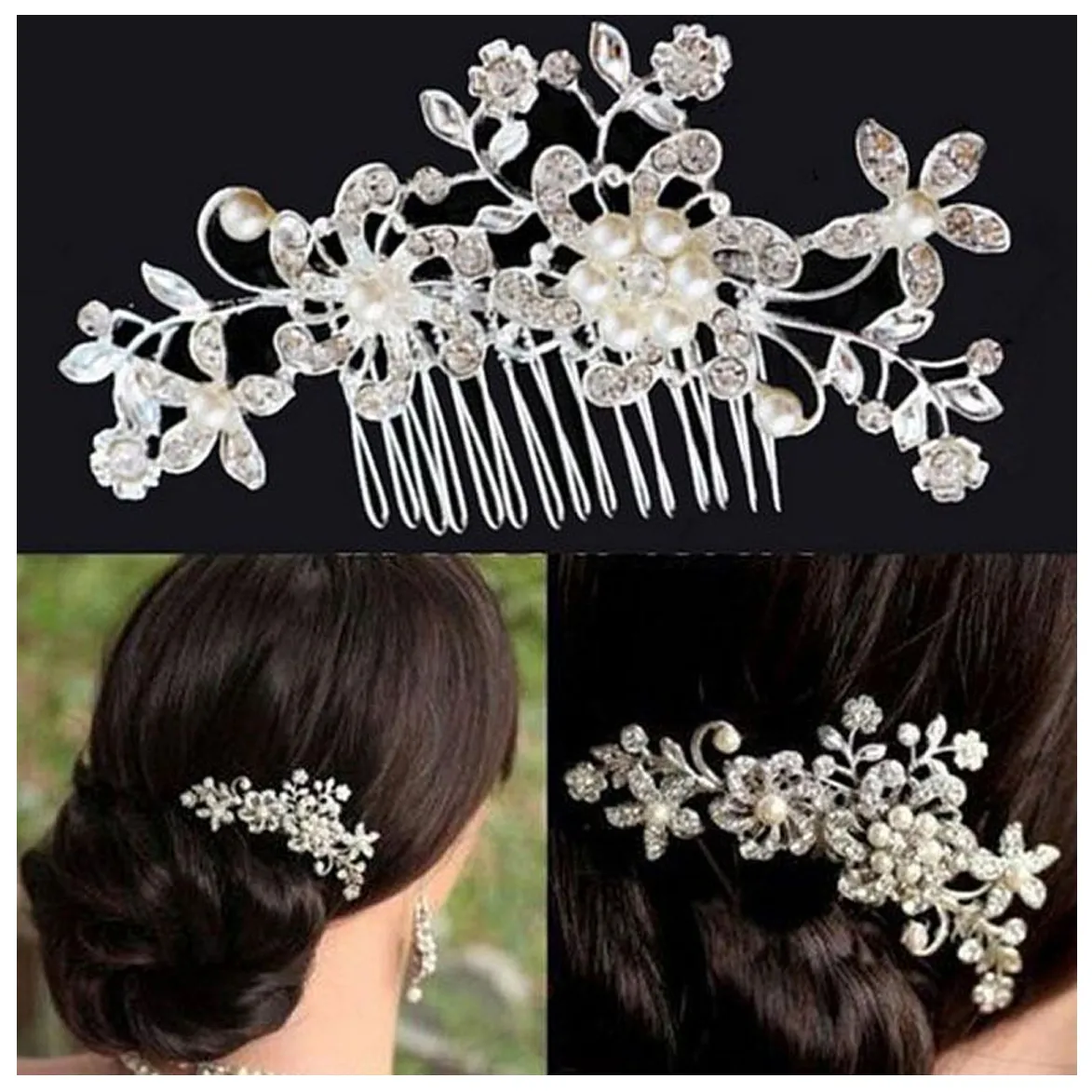 Coiffures de mariage style boho occidental, coiffure de mode pour mariée, couronne de mariage faite à la main, accessoires de cheveux en perles florales, ornements