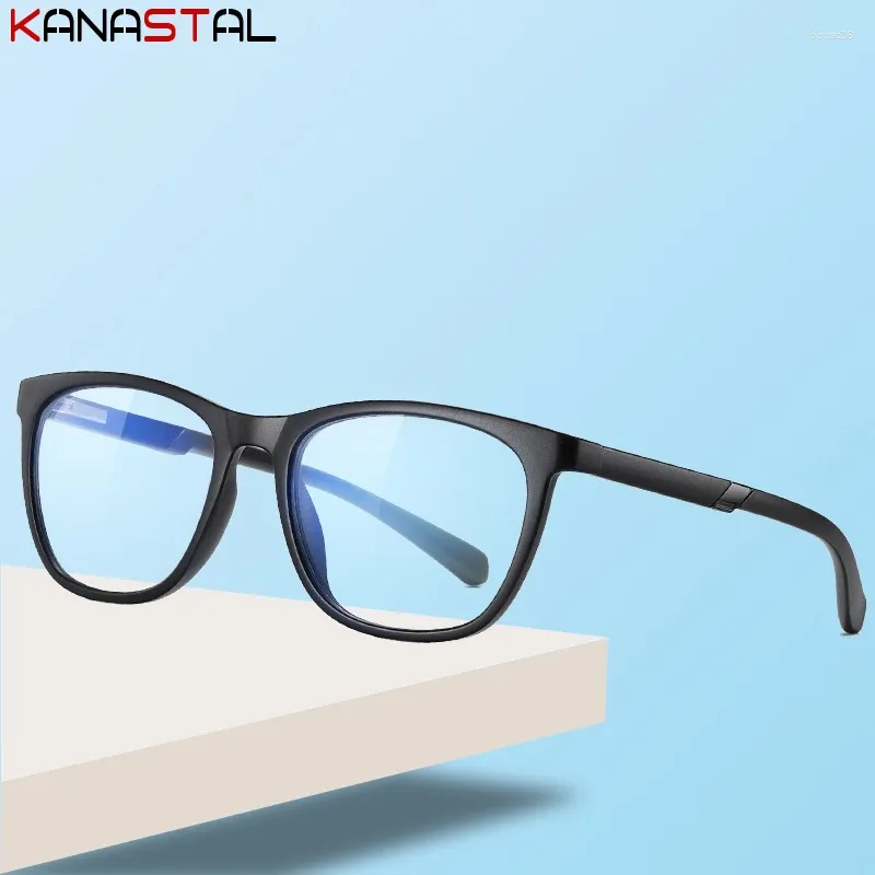 Sonnenbrille Männer Blau Licht Blockieren Lesebrille TR90 Quadratischen Brillen Rahmen Computer Brille Myopie Objektiv Optische Prescrtiption Brillen
