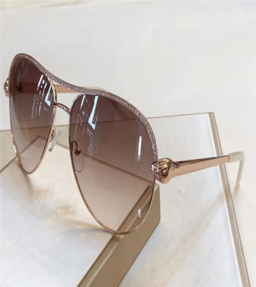 Luxe mode dames designer zonnebril 1011 metalen pilot dier frame Slangvormige poten met diamanten topkwaliteit bescherming eye6516913