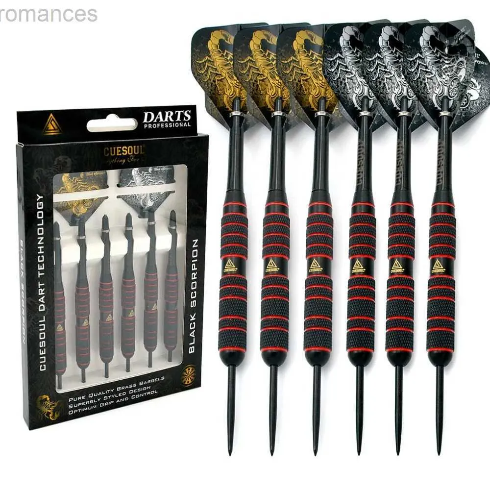 Dart Cuesoul Red 20G/22G/24G Steel Tip Black Coated Brass Dart Set - Pack med 6 st 24327