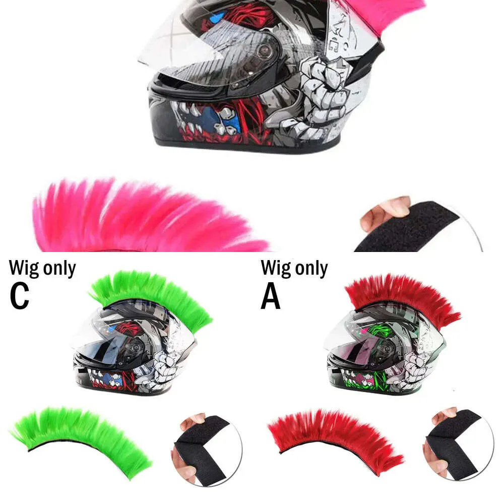 Tête de perruque de Style européen et américain, décoration de casque de moto améliorée, personnalité créative de chevalier de Scomb, mise à niveau St T2y0