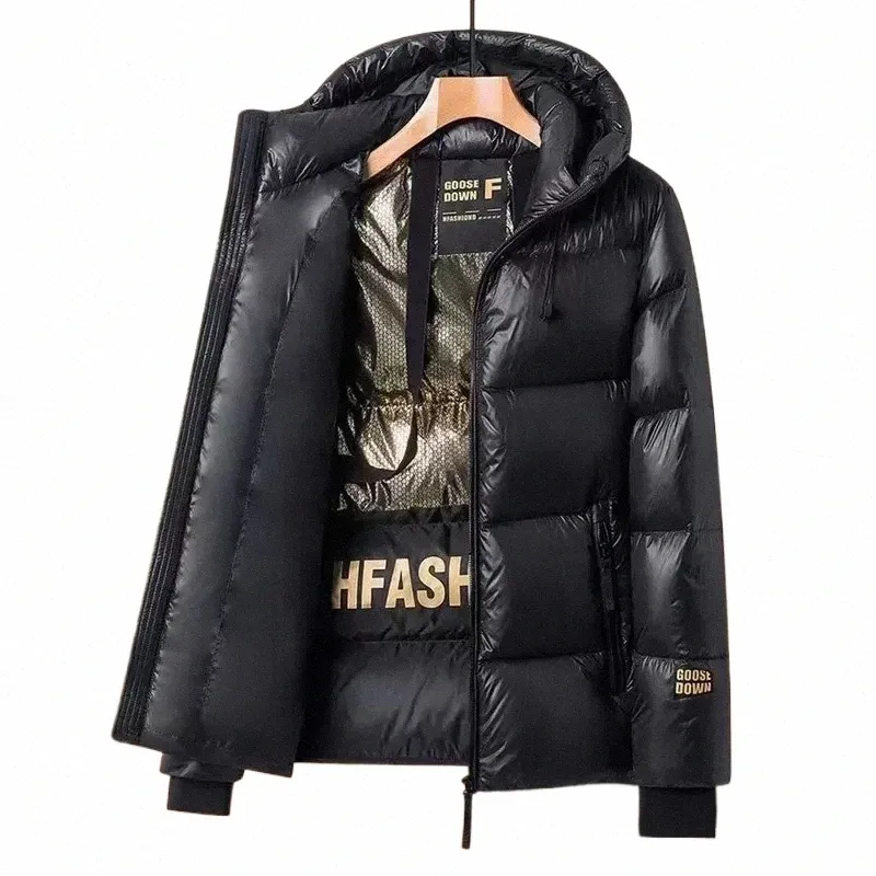 Daunenjacke Männer Winter Wasserdichte Gans Jacke Männer Luxus Marke Mit Kapuze Feder Gans Mantel Frauen Schwarz Puffer Jacke Mann 2023 Neue l5m9 #