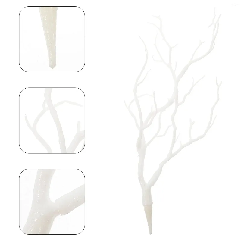 Flores decorativas 4 PCS Planta Faux Antler Acessórios Ramos de Decoração de Natal para Vaso Layout de Plástico Aderetes