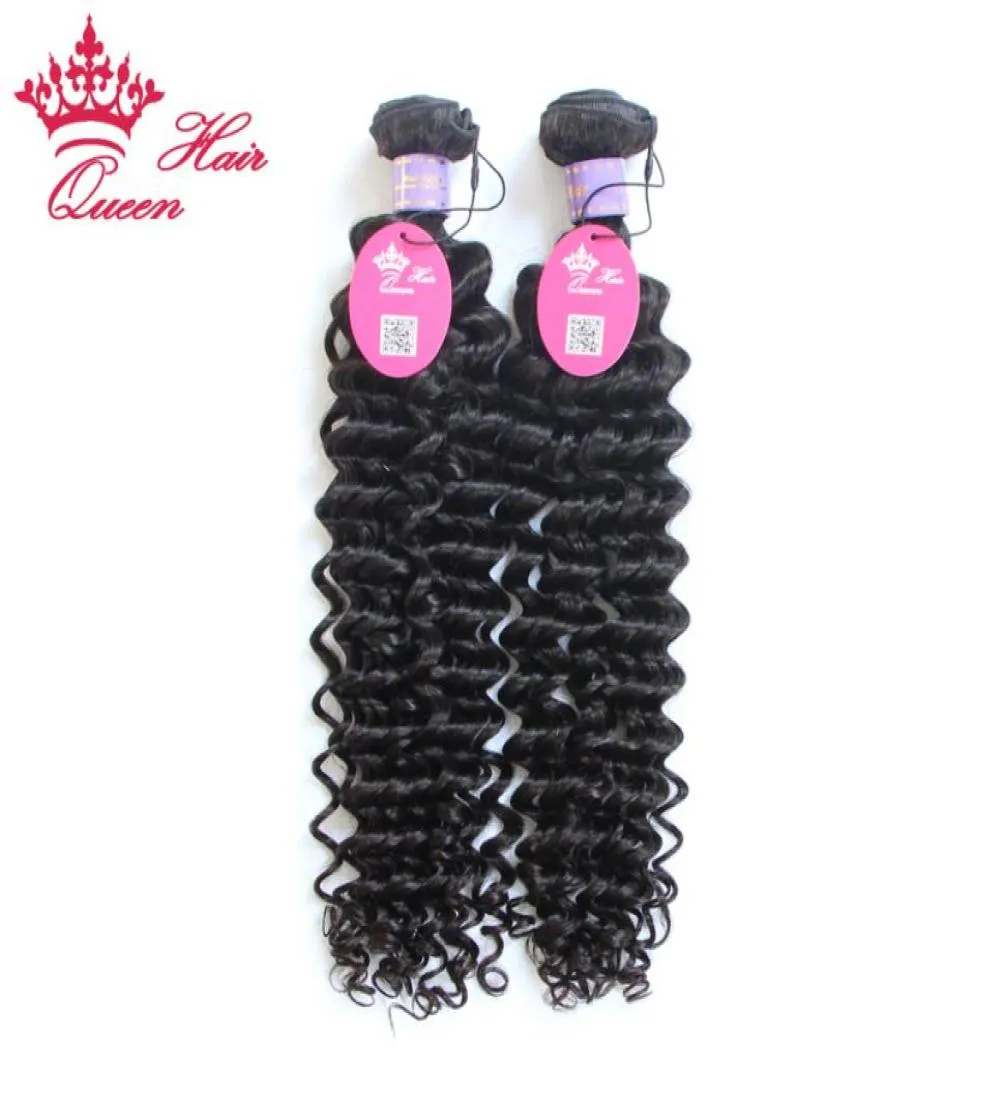 Reine Cheveux Vierge Malaisienne Vague Profonde Vierge Extensions de Cheveux Malaisiens Bouclés Vierge Cheveux 2 pcs lot 8quot28quot100gpiece 1B2289614