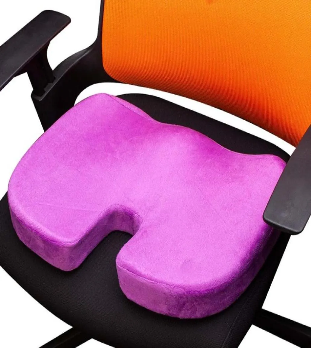 Podróż oddychająca poduszka do siedzenia w kokachx ortopedyczna pianka pamięci U Krzesło masażowe poduszka poduszka Ushape Sieść poduszka 4017766