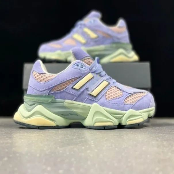 Bulk Colorblock Shoes Suede Trainers: Casual Black White Pastel