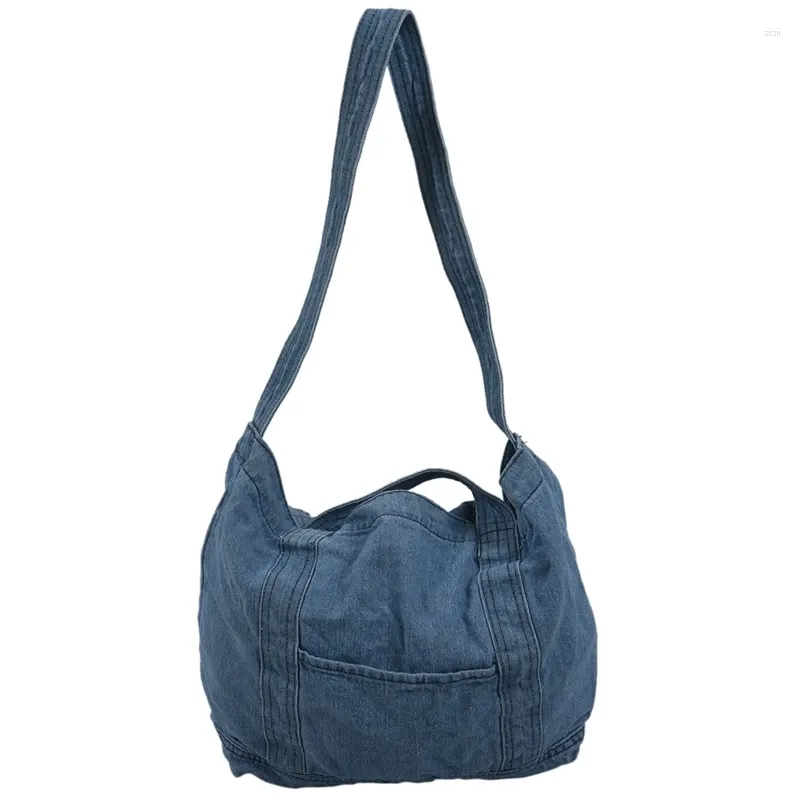 Schoudertassen Denim Slouch Bag Casual Jean Stof Handtas Vrije tijd Koreaanse stijl Mode Japanse Messenger Top-Handvat