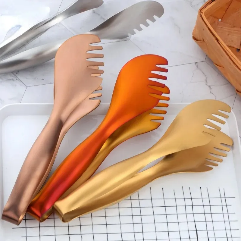 NOUVEAU 2024 CUISINE TANNES POINTS ACIER SECTIONNELLE CONDUCTION PIND GOLDEN PAIN CLAD CLAD COULAGE PATISE BBQ BABPET TONGS CUIS