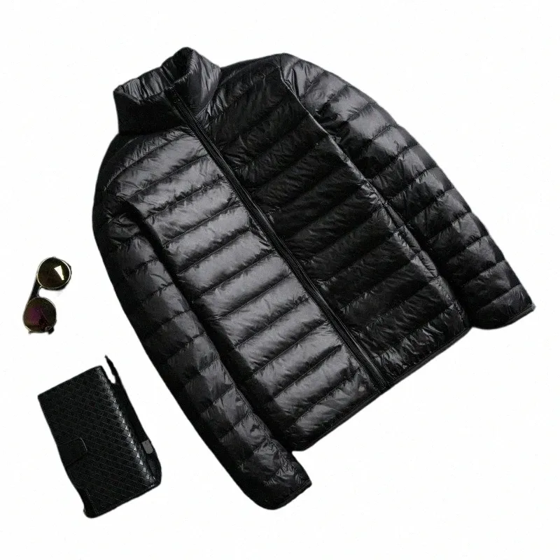 2023 New Spring Autumn Men's Stand Collar Casual Down Jacket 7 Colors Men's Lightweight Water-Resistant Packable Puffer Jacket t9Eq#