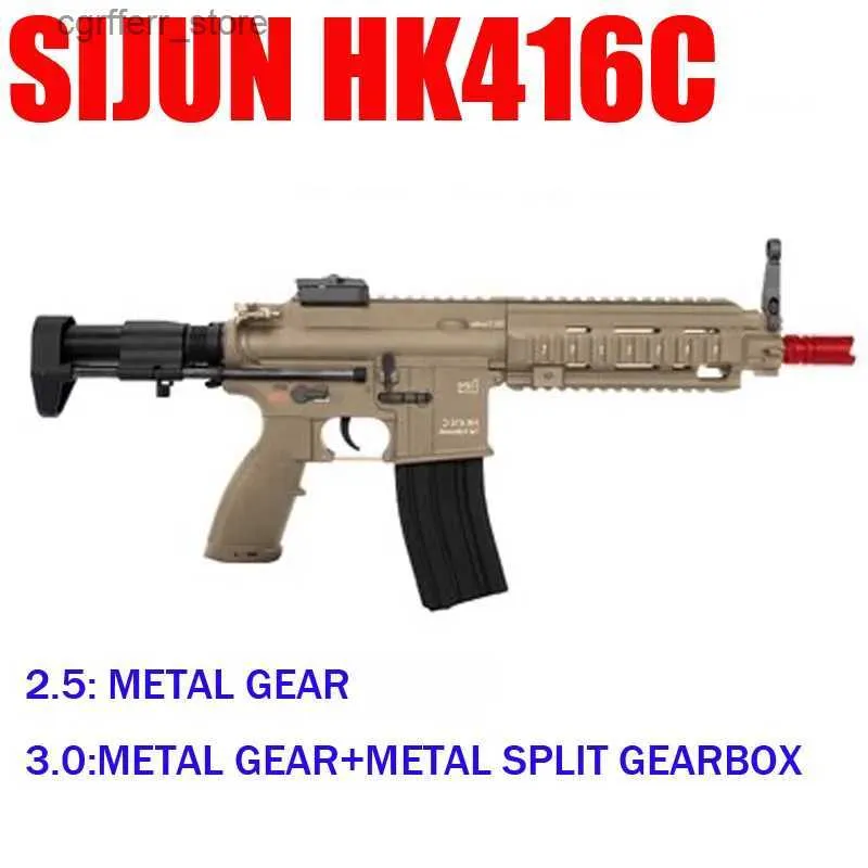 Gun Toys AK Uncle Gel Ball Blasting Sijun HK416C 2.5 3.0 Toy Gun Second Generation Magazine Feeding MK5 V2 Water Toy Gun240327