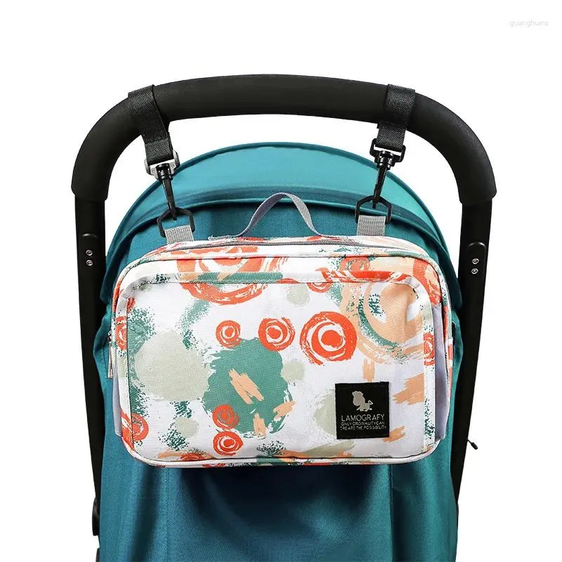 Sacs de soirée Bébé Poussette Suspendue Paquet Étanche Couche Stockage Pack Multifonctionnel Momie Sac Portable Épaule Imprimée Pour Les Femmes