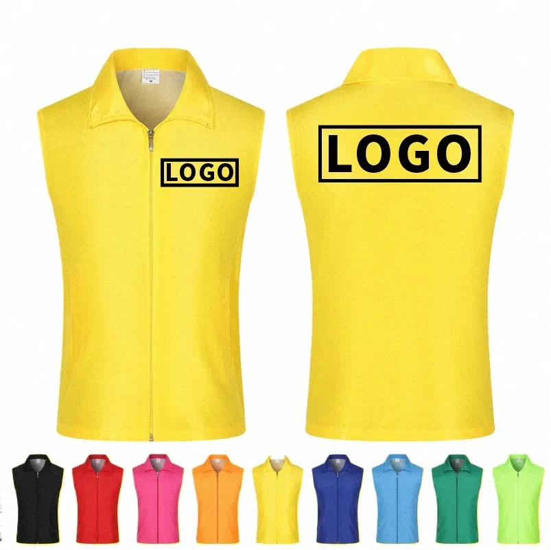 estate Sleevel sottile giacca traspirante attività volontario gilet logo personalizzato stampa testo di marca uniforme da lavoro uomini e donne 4XL k2gJ #