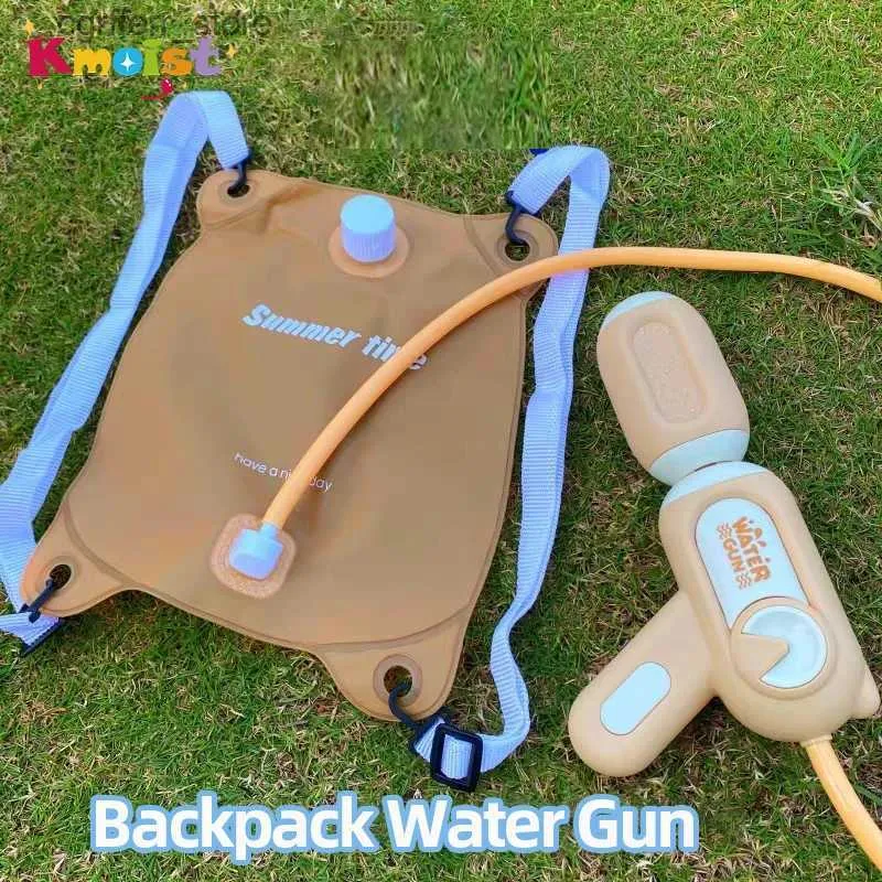 총 장난감 전기 물총 어린이 선물 선물 소프트 포장 워터 가방 물총 길쭉한 렌즈 여름 스프링 배낭 야외 파티 장난감 240327