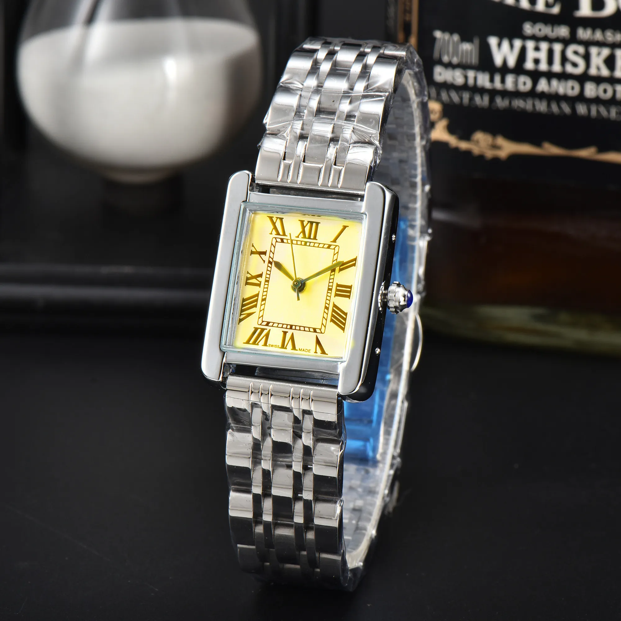 2024 mens women quartz wristwatches AAA designer blue watches high quality tank Boutique Steel Strap Designer watches for Wholesale Watch #788