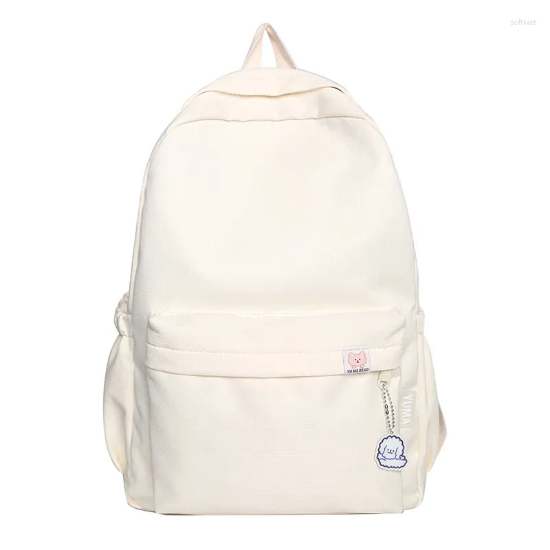 Рюкзак, водонепроницаемый нейлон, женская дорожная сумка, рюкзаки, школьная сумка для девочек-подростков, однотонные сумки для книг Mochila Bookbag
