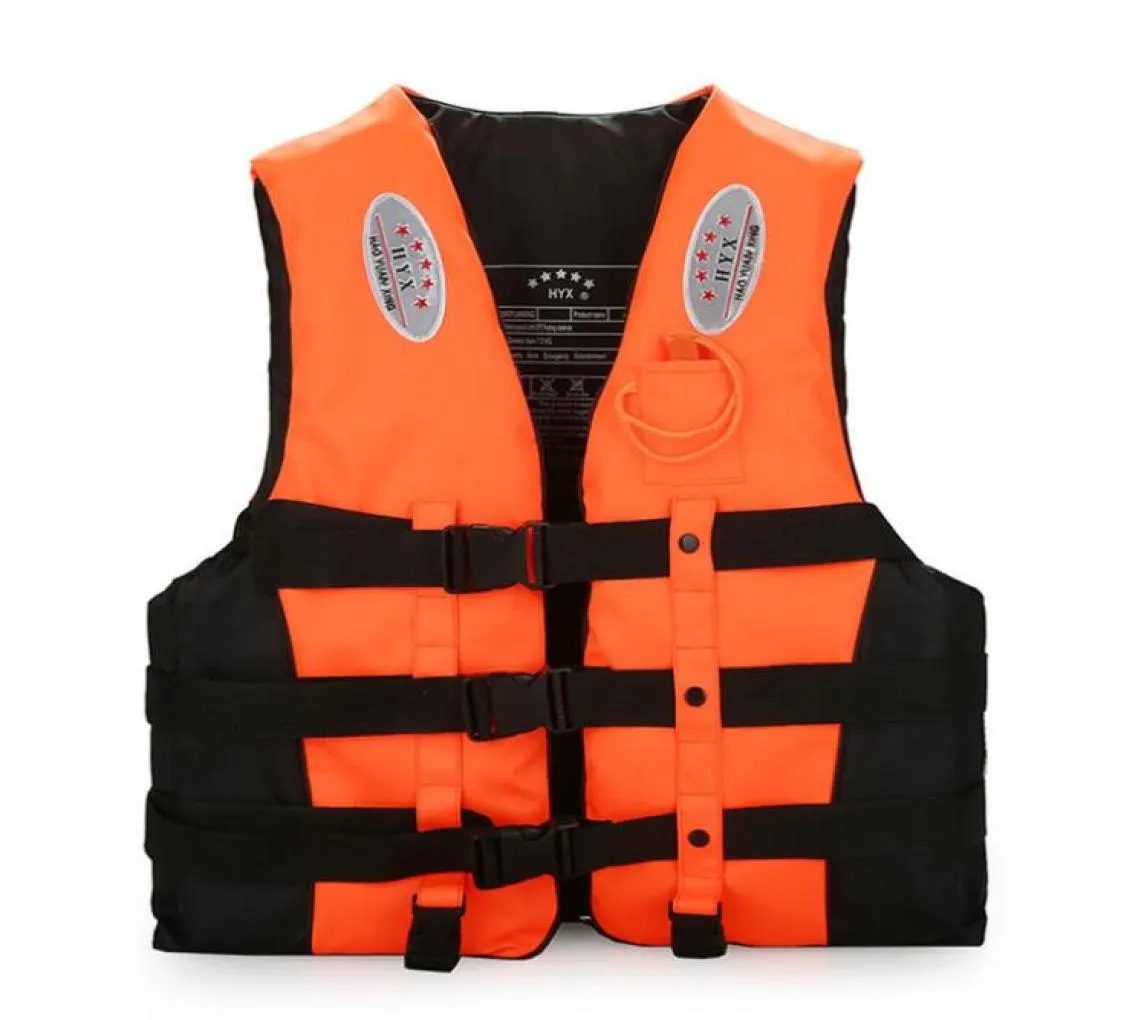 6 Sizes Polyester Adult Life Jacket MenWomen Universal Swimming Boating Ski Surfing Survival Foam Life Vest with Whistle SXXXL7720438