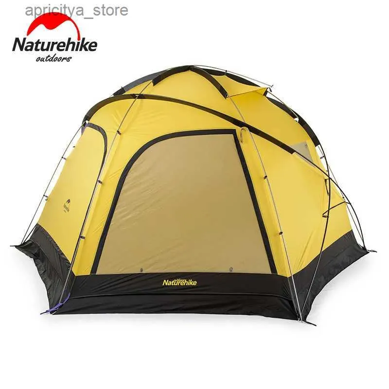 Tents and Shelters Naturehike Fallstreak Hole Super 4-6 People Tent Outdoors Camp Tent Group Camping Equipment Hexagonal Tent24327