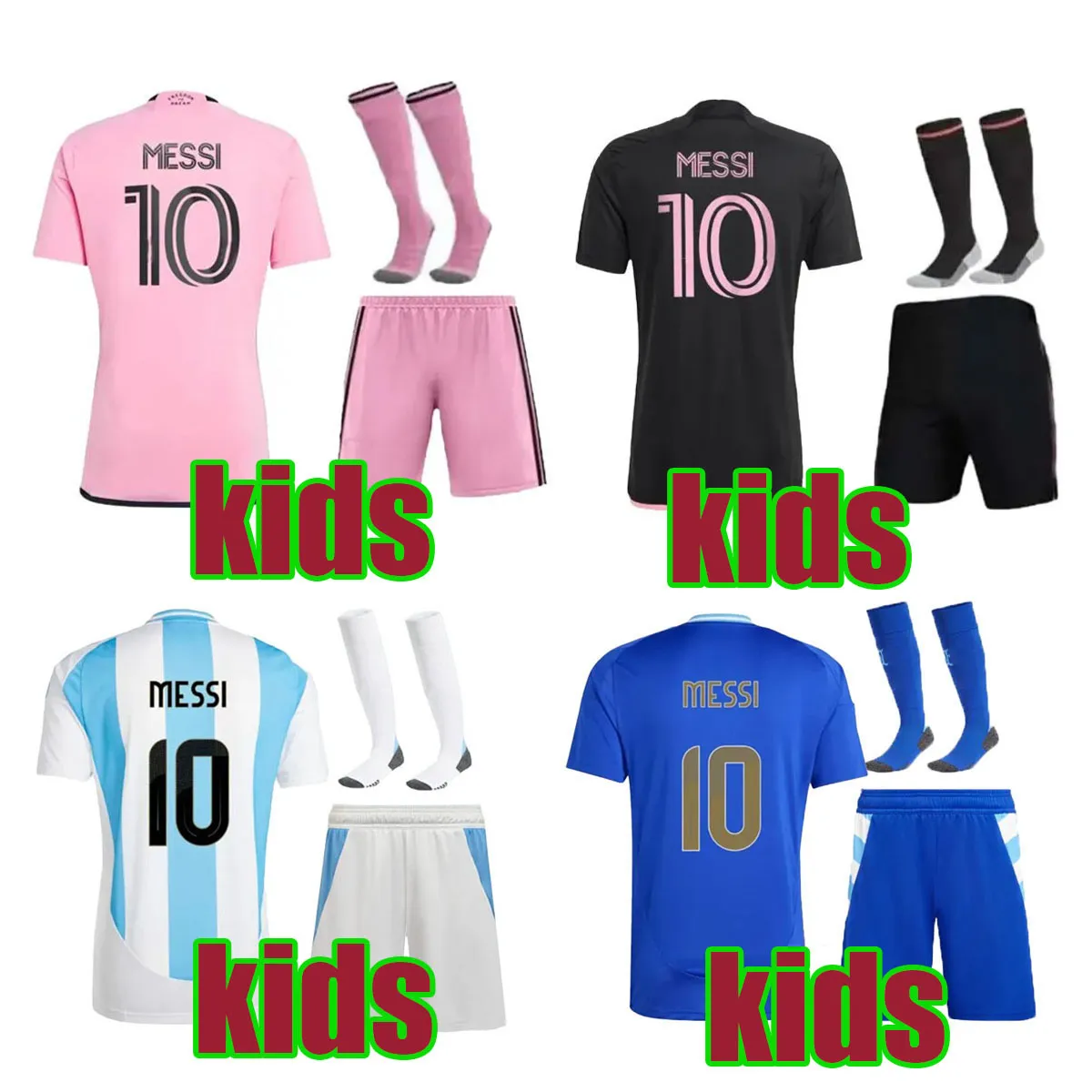 KITS 24 25 Maglie da calcio Messis Kids 2023 2024 2025 camicie per bambini