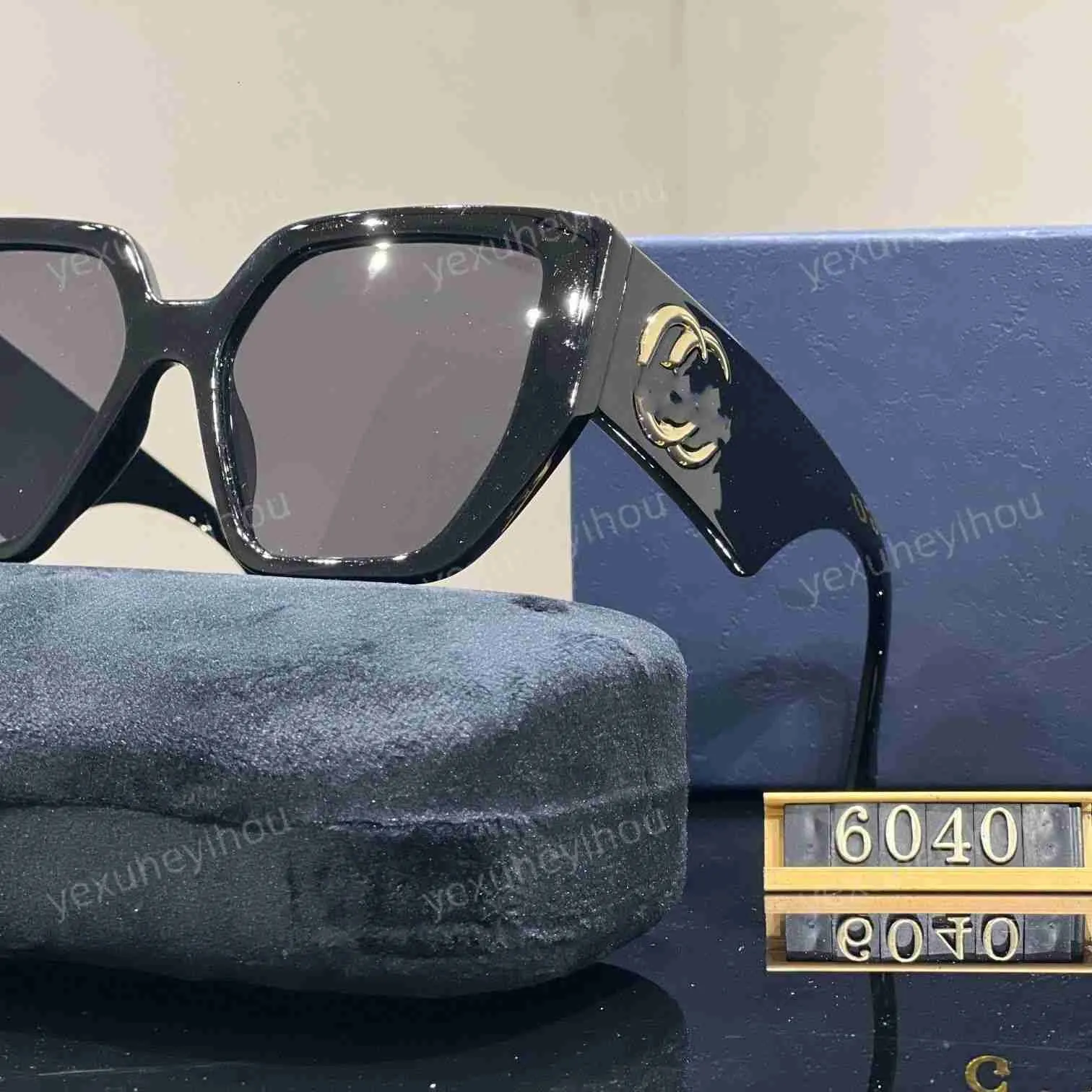 Nowe okulary przeciwsłoneczne GGITILy Gu Okulary przeciwsłoneczne Modna wysokiej jakości okulary przeciwsłoneczne Top Jotes Outdoor UV Ochrona Ochrona Big Rame Men Szklanki Women Sunglass Lens Unisex O2