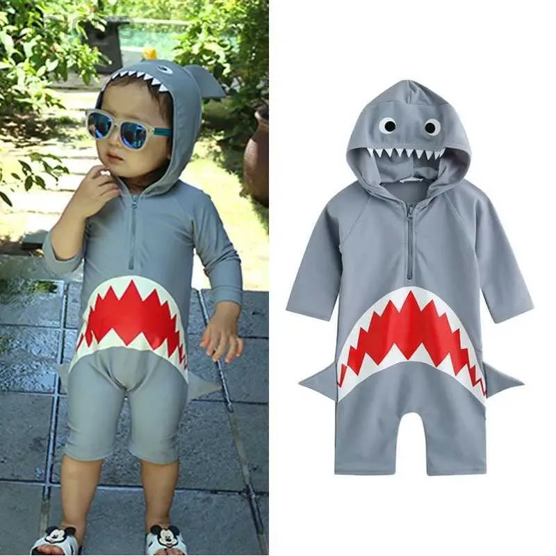 One-Pieces 2024 Cartoon Childrens Swimsuit Cute One Piece Swimming Suit for Boys Girls Baby Swimwear Toddler Bath Clothes 24327