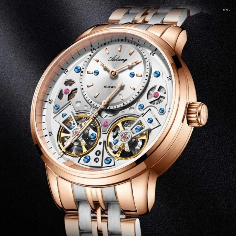 Zegarek Ailang Casual Fashion Automatic Mechanical Watch for Men Tourbillon Skeleton Sports Watches ReliOJ