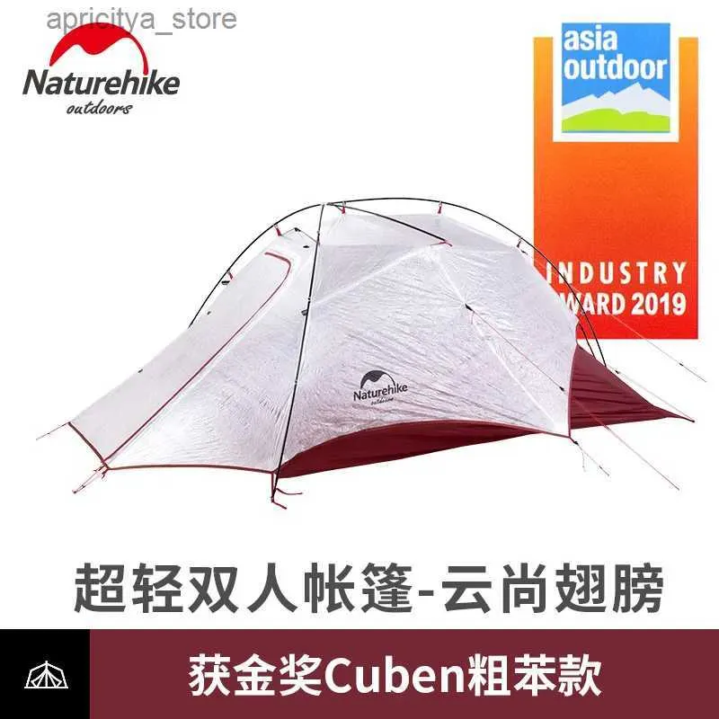 Tents and Shelters Naturehike New Arrive Cloud Up Wing Cuben Fiber 2 Person Camping Tent Ultralight 15D ProfssIonal Asia Outdoor Gold Award Tent NH24327