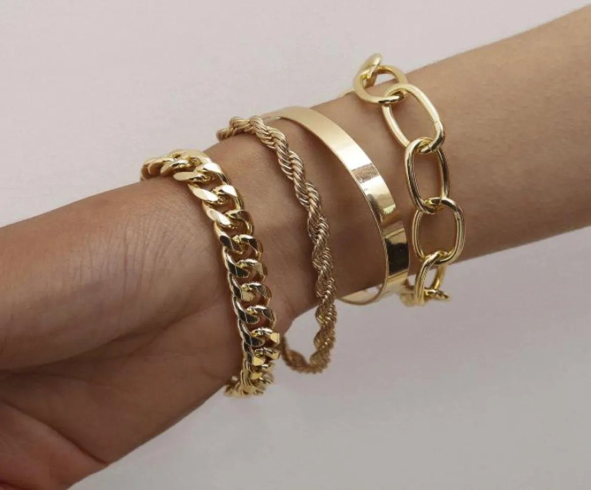 Designer Bracelet smooth women jewelry fried dough bracelets thread exaggerated word chain set Braceletes 0716045626102