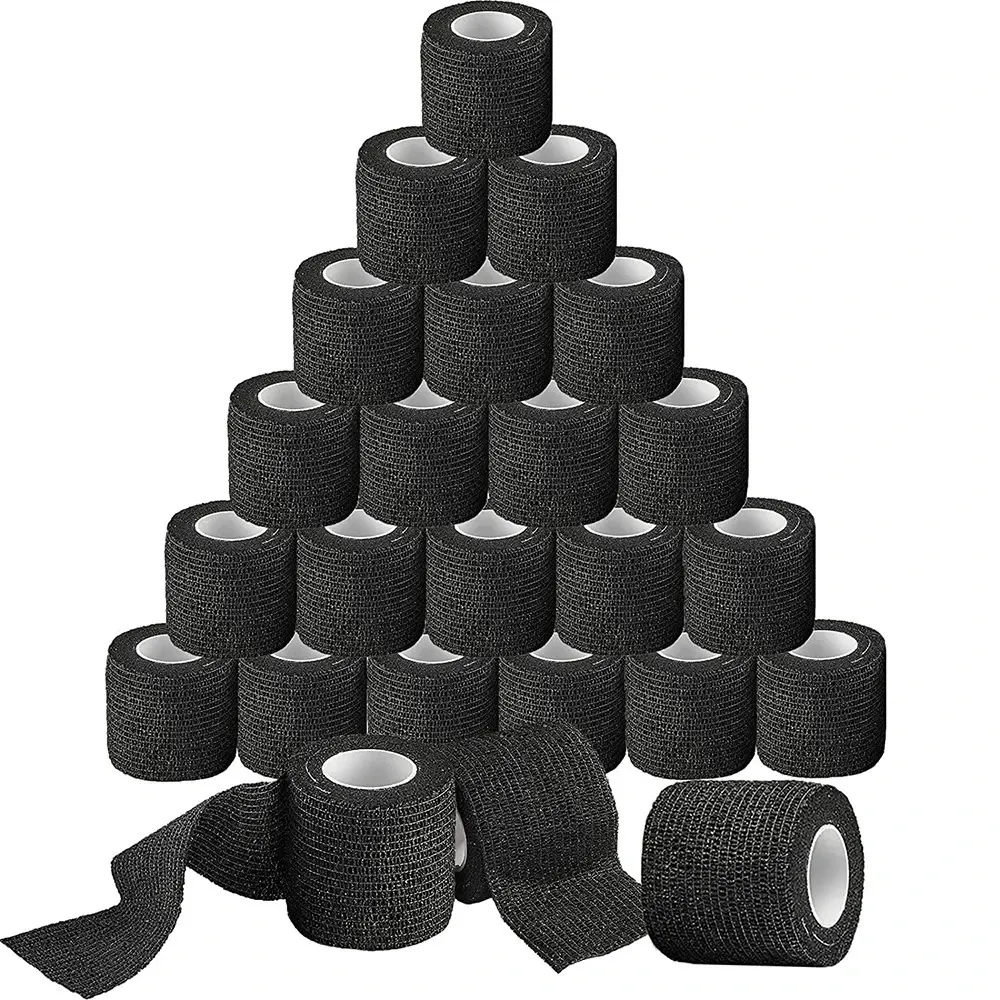 6122448 Black Tattoo Grip Bandage Cover Wraps Tapes Nonwoven Waterproof Self Adhesive Finger Protection Accessories 240318