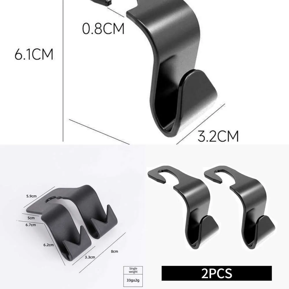 Uppdatering 4/2/1 datorer Plasthängare Bilstolens nackstöd Krok för Auto Back Seat Organizer ABS Hanger Lagringshållare Interiör Tillbehör