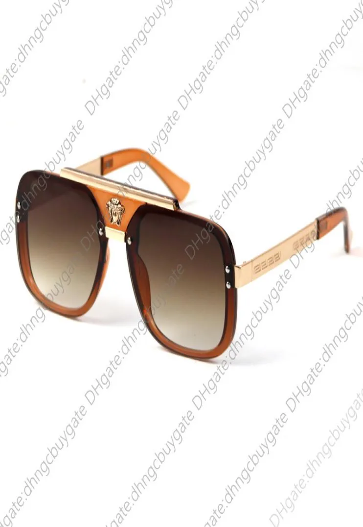 Zonnebril Designer Mode Dames Persoonlijkheid Metalen Kop Grote Standaard Decoratieve Straat Shot Anti Ultraviolet Bril Zonnebrillen8947907