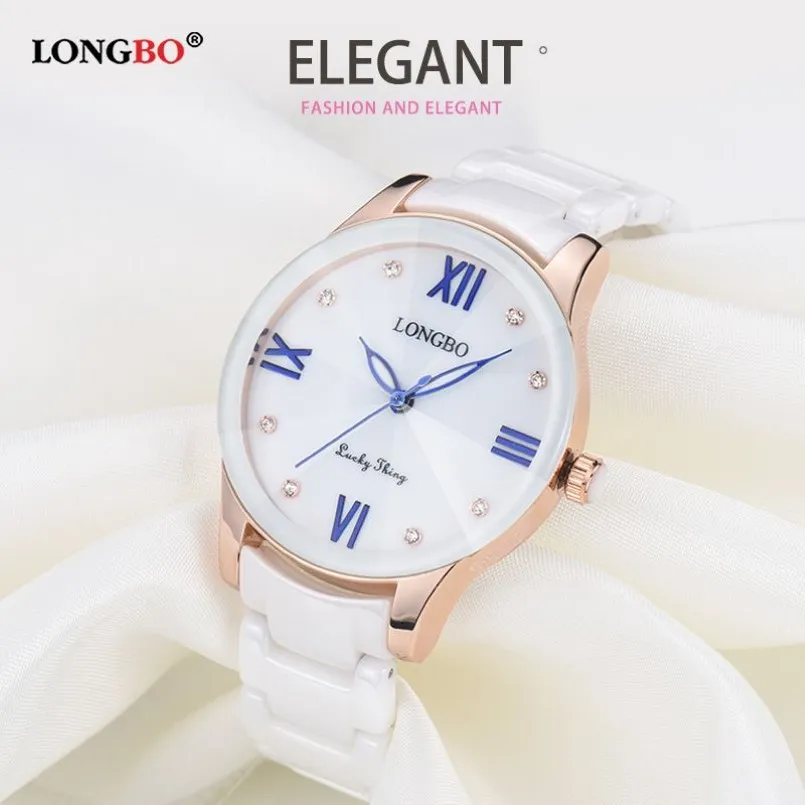 CWP 2021 najlepsza marka Longbo luksusowa moda swobodna kwarcowa ceramiczne zegarki Lady Relojes Majer Women Wristwatch Girl Dress Female Ladie2312