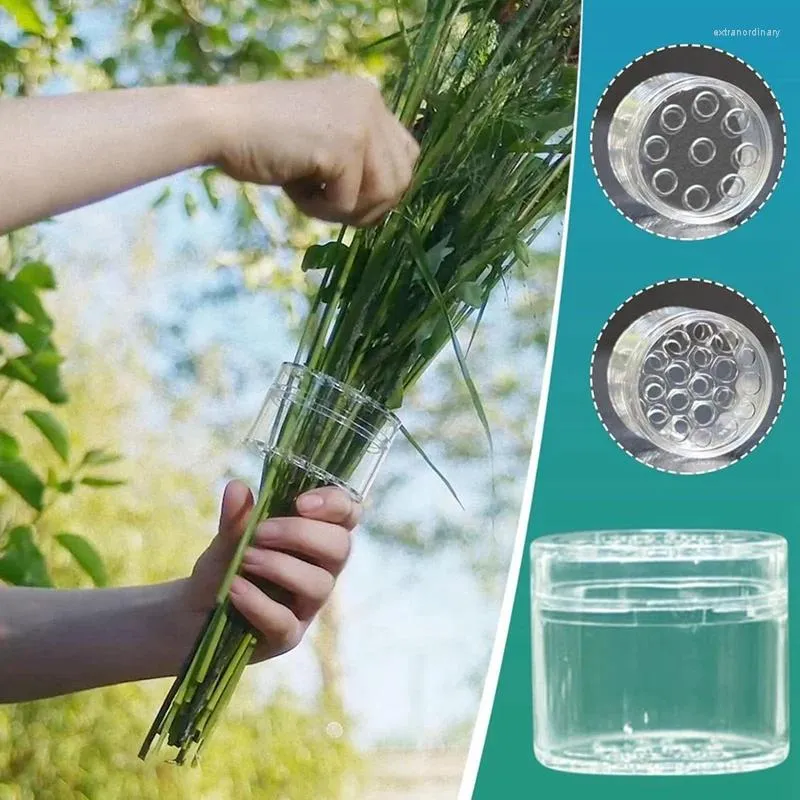 Vasen 3 Stück Spirale Ikebana Stielhalter Transparent Wiederverwendbares Blumengitter für Vase Bloom Shaper Blumen