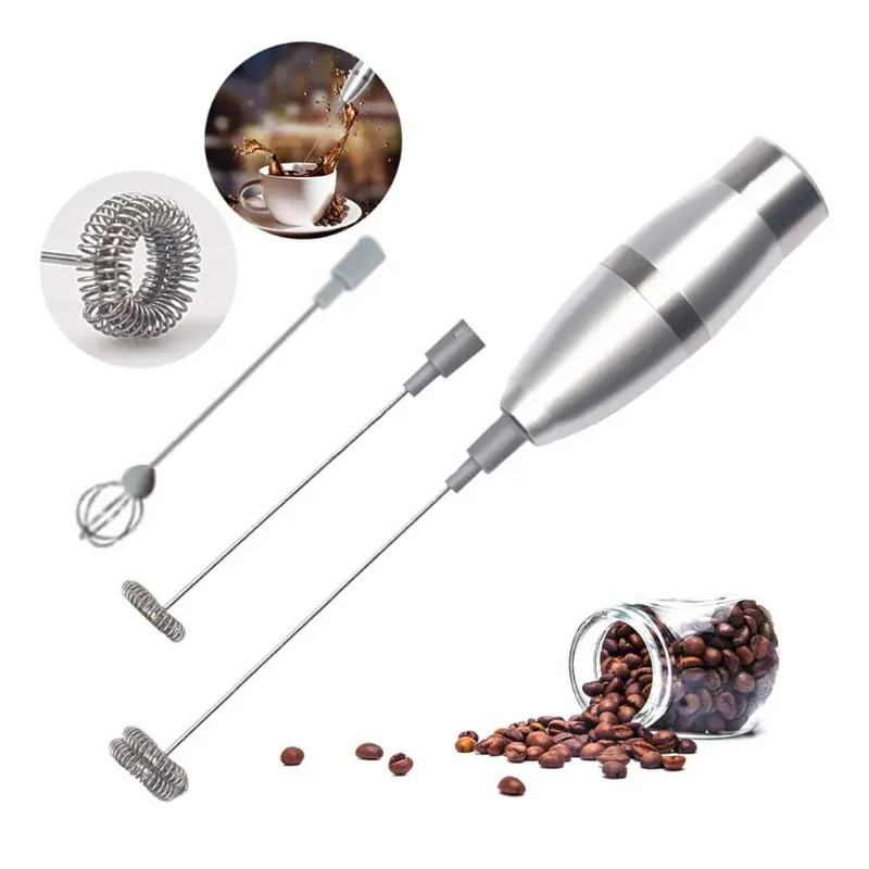 Agitador de leite elétrico Frother Drink Foamer Byking Mixer Coffee Egg Bater Ferrador automático Ferramentas de leite de ovo de alta qualidade