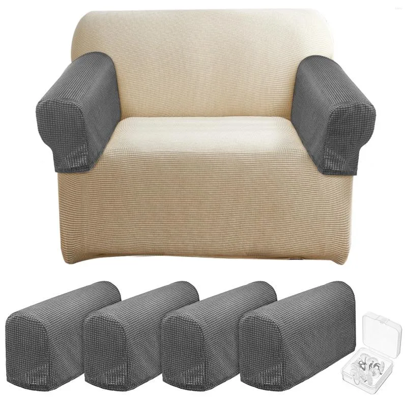 Stol täcker 4 st soffa armtäckningssektionssoffa skyddare polyester för lögnledare vila täckning