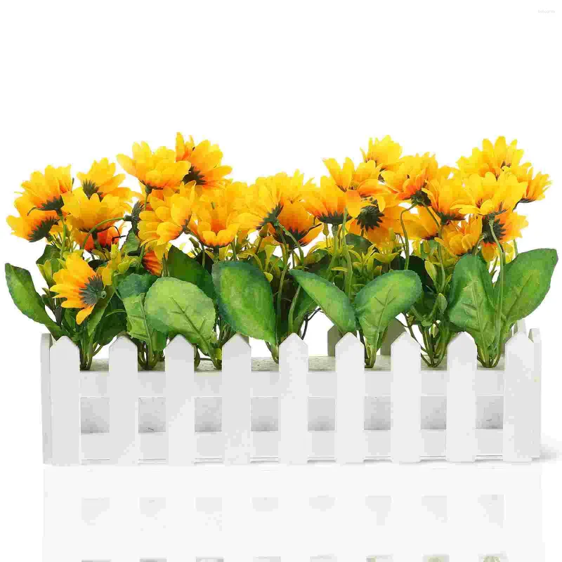 Decorative Flowers Simulated Sunflower Artificial Corner Layout Fake Plant Imitation Potted Silk Simulation Bonsai Desktop