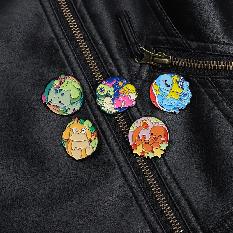 Broche en émail de personnage Kawaii, épingles de dessin animé pour vêtements, sac à dos, Badge à revers, accessoires de bijoux à la mode, cadeaux pour amis